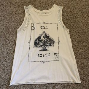 Tank with Rhinestone